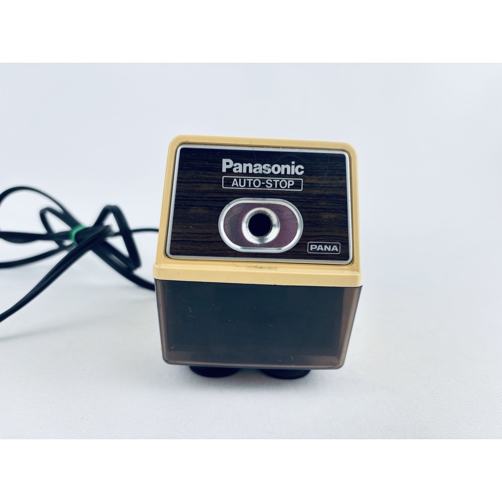 Panasonic Electric Pencil Sharpener Auto-Stop KP-100N Vintage - MCM - Works!